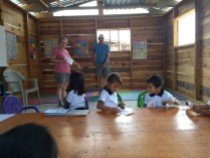 Kindergarten students with Pete and Patty